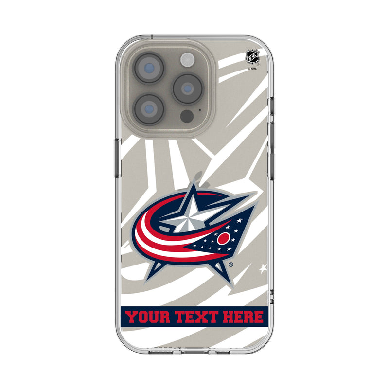 Columbus Blue Jackets Personalized Tilt iPhone Clear Phone Case for Apple iPhone