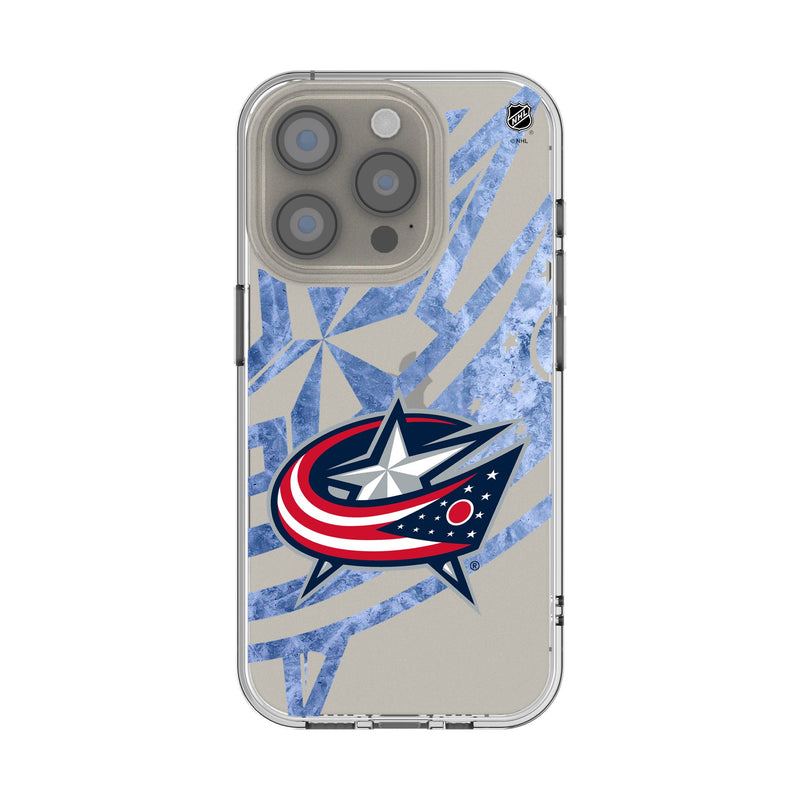 Columbus Blue Jackets Ice Tilt iPhone Clear Phone Case for Apple iPhone