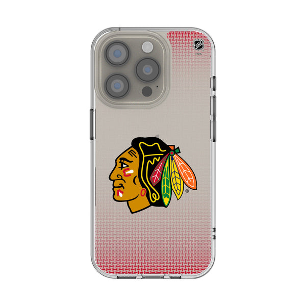 Chicago Blackhawks Linen iPhone Clear Phone Case for Apple iPhone