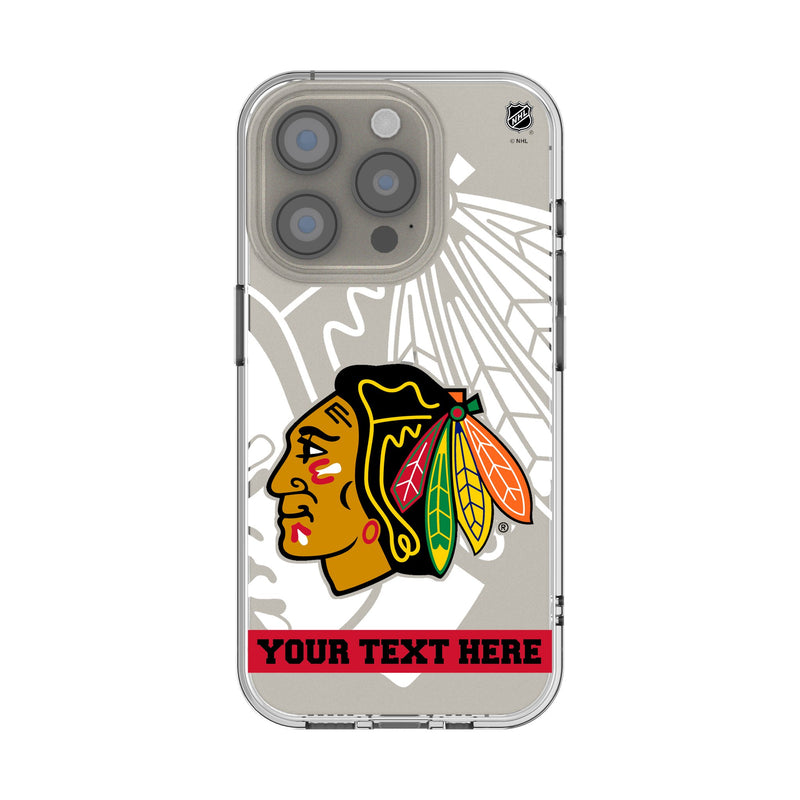 Chicago Blackhawks Personalized Tilt iPhone Clear Phone Case for Apple iPhone