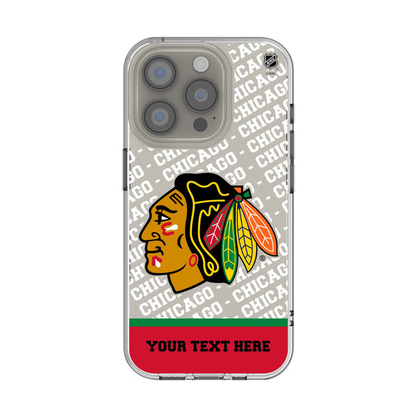 Chicago Blackhawks Personalized EndZone Plus iPhone Clear Phone Case for Apple iPhone