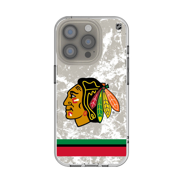 Chicago Blackhawks Ice Stripe iPhone Clear Phone Case for Apple iPhone
