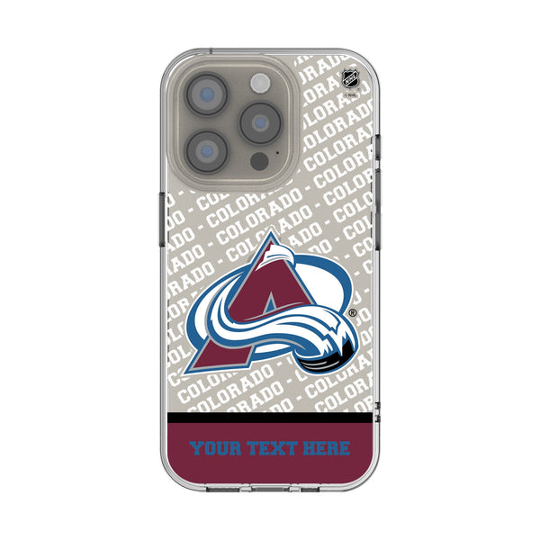 Colorado Avalanche Personalized EndZone Plus iPhone Clear Phone Case for Apple iPhone