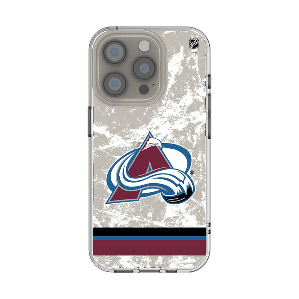 Colorado Avalanche Ice Stripe iPhone Clear Phone Case for Apple iPhone