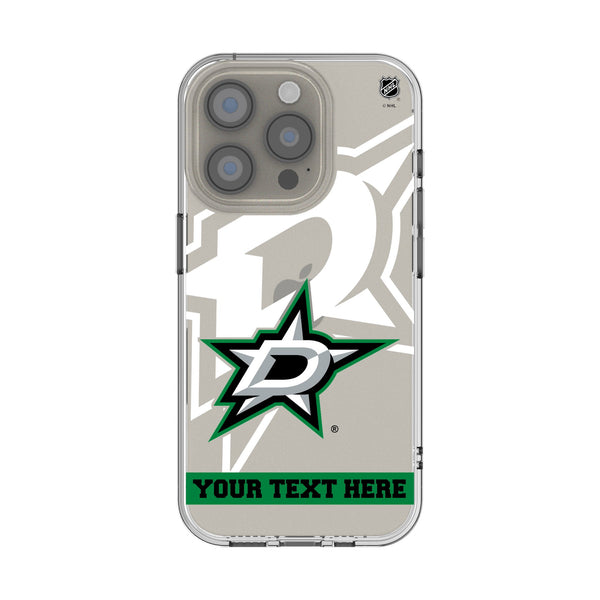 Dallas Stars Personalized Tilt iPhone Clear Phone Case for Apple iPhone