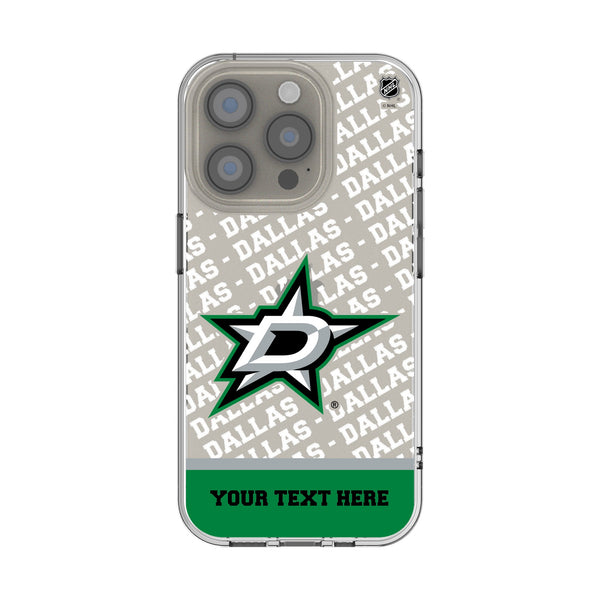 Dallas Stars Personalized EndZone Plus iPhone Clear Phone Case for Apple iPhone