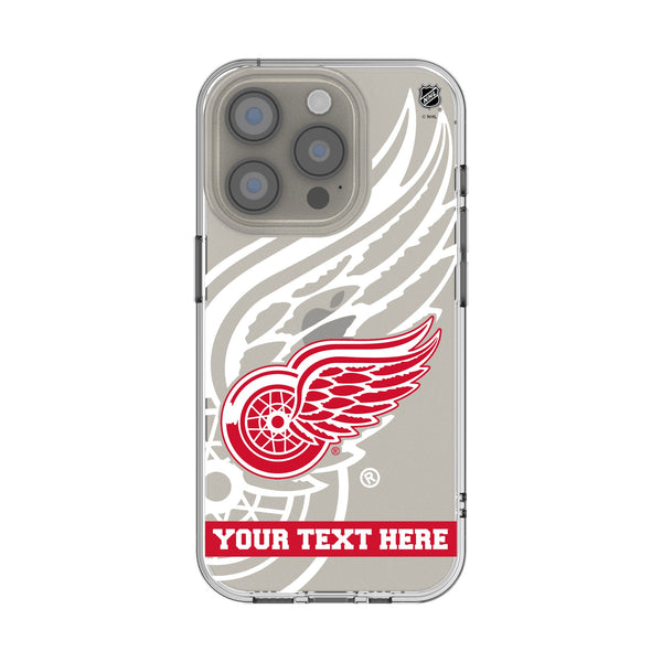 Detroit Red Wings Personalized Tilt iPhone Clear Phone Case for Apple iPhone