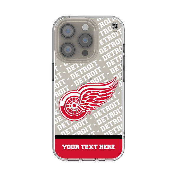 Detroit Red Wings Personalized EndZone Plus iPhone Clear Phone Case for Apple iPhone
