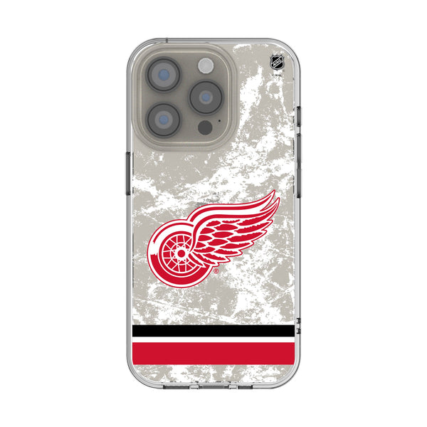 Detroit Red Wings Ice Stripe iPhone Clear Phone Case for Apple iPhone