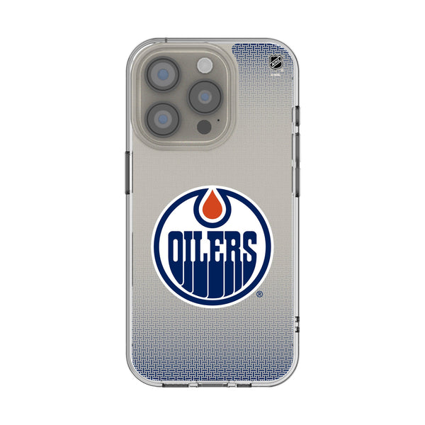Edmonton Oilers Linen iPhone Clear Phone Case for Apple iPhone