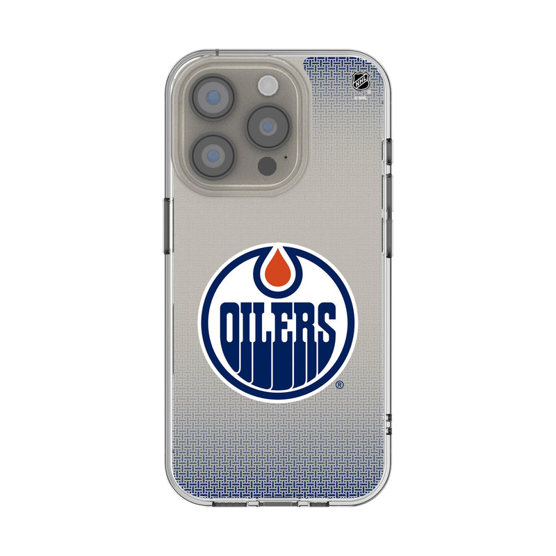 Edmonton Oilers Linen iPhone Clear Phone Case for Apple iPhone