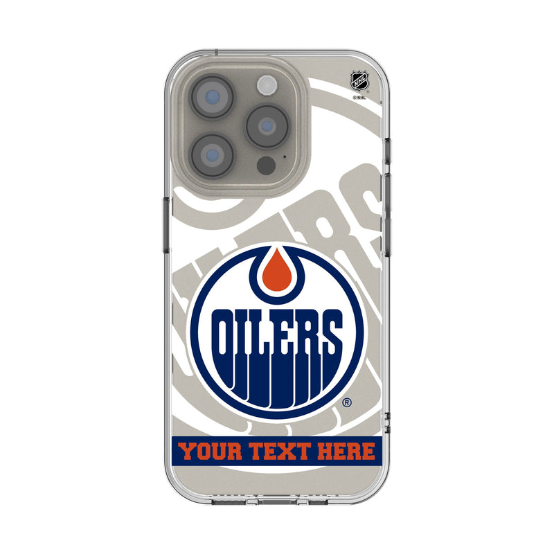 Edmonton Oilers Personalized Tilt iPhone Clear Phone Case for Apple iPhone