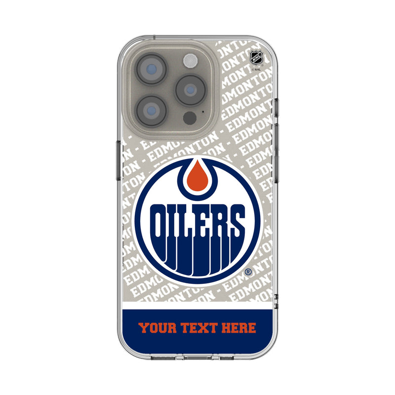 Edmonton Oilers Personalized EndZone Plus iPhone Clear Phone Case for Apple iPhone