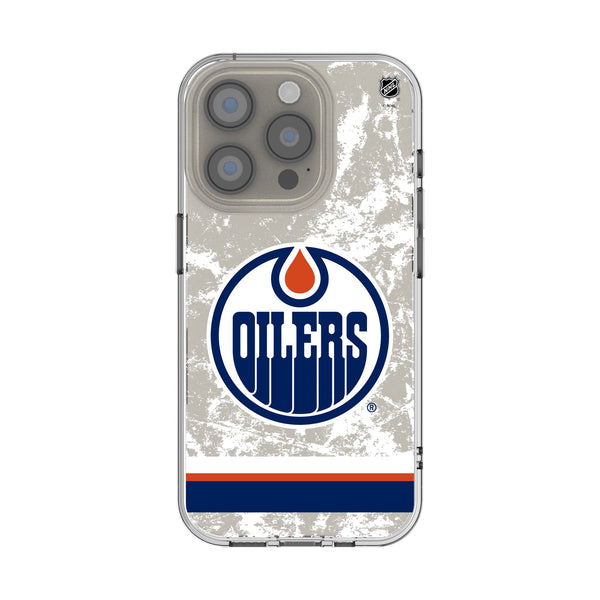 Edmonton Oilers Ice Stripe iPhone Clear Phone Case for Apple iPhone