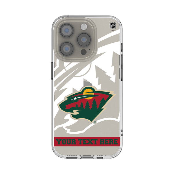 Minnesota Wild Personalized Tilt iPhone Clear Phone Case for Apple iPhone