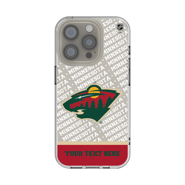 Minnesota Wild Personalized EndZone Plus iPhone Clear Phone Case for Apple iPhone