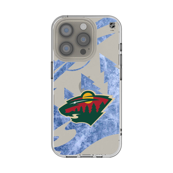 Minnesota Wild Ice Tilt iPhone Clear Phone Case for Apple iPhone