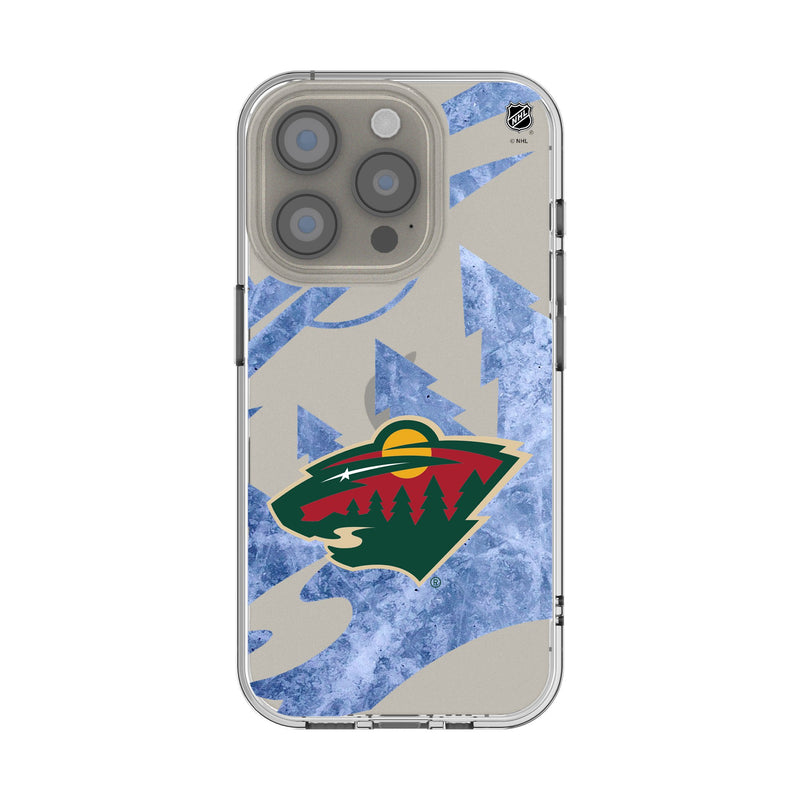 Minnesota Wild Ice Tilt iPhone Clear Phone Case for Apple iPhone