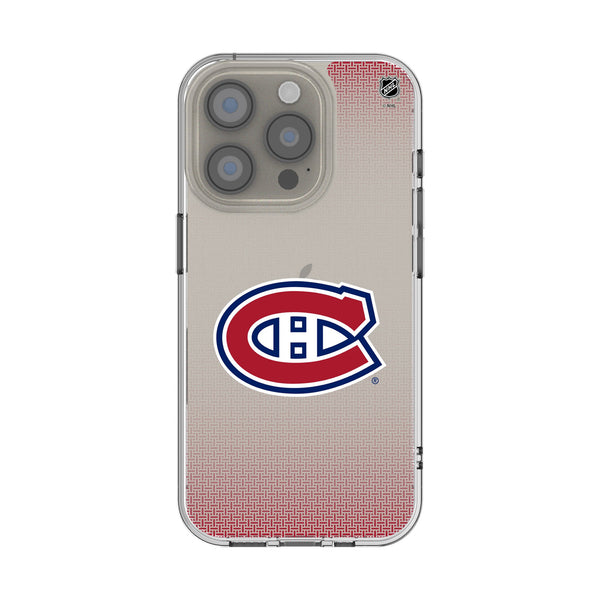 Montreal Canadiens Linen iPhone Clear Phone Case for Apple iPhone