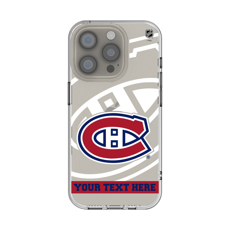 Montreal Canadiens Personalized Tilt iPhone Clear Phone Case for Apple iPhone