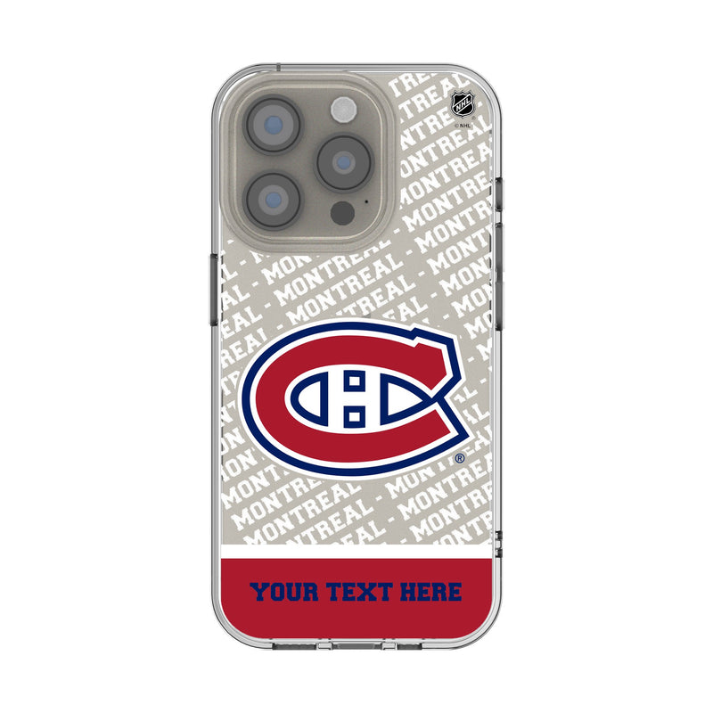 Montreal Canadiens Personalized EndZone Plus iPhone Clear Phone Case for Apple iPhone