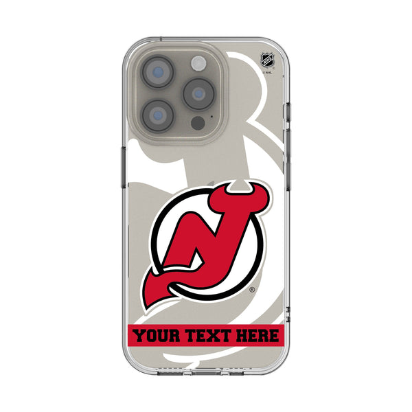New Jersey Devils Personalized Tilt iPhone Clear Phone Case for Apple iPhone