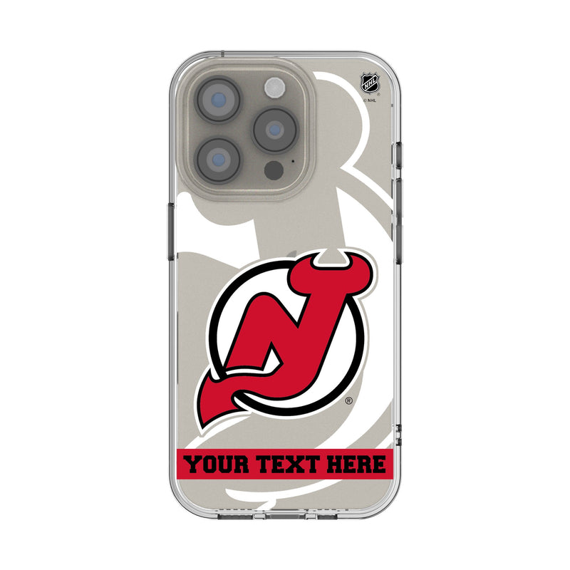 New Jersey Devils Personalized Tilt iPhone Clear Phone Case for Apple iPhone
