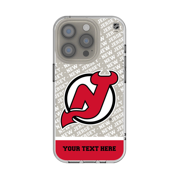 New Jersey Devils Personalized EndZone Plus iPhone Clear Phone Case for Apple iPhone
