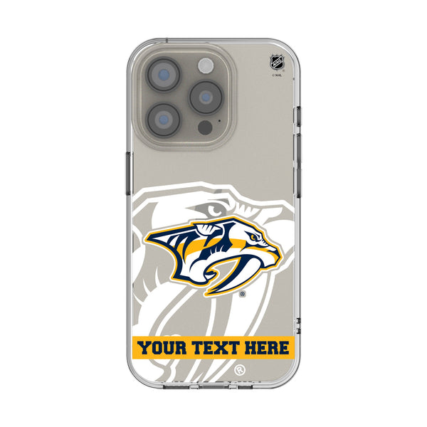 Nashville Predators Personalized Tilt iPhone Clear Phone Case for Apple iPhone