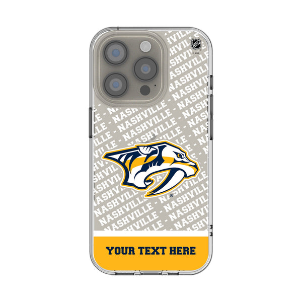 Nashville Predators Personalized EndZone Plus iPhone Clear Phone Case for Apple iPhone