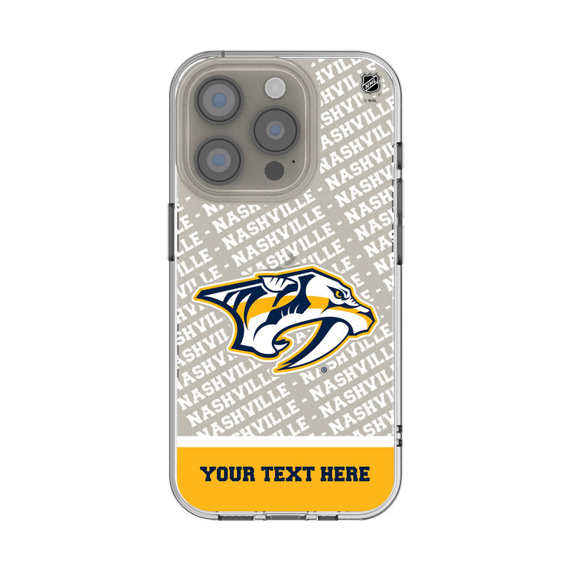 Nashville Predators Personalized EndZone Plus iPhone Clear Phone Case for Apple iPhone