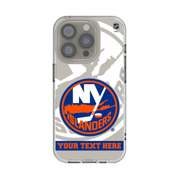 New York Islanders Personalized Tilt iPhone Clear Phone Case for Apple iPhone
