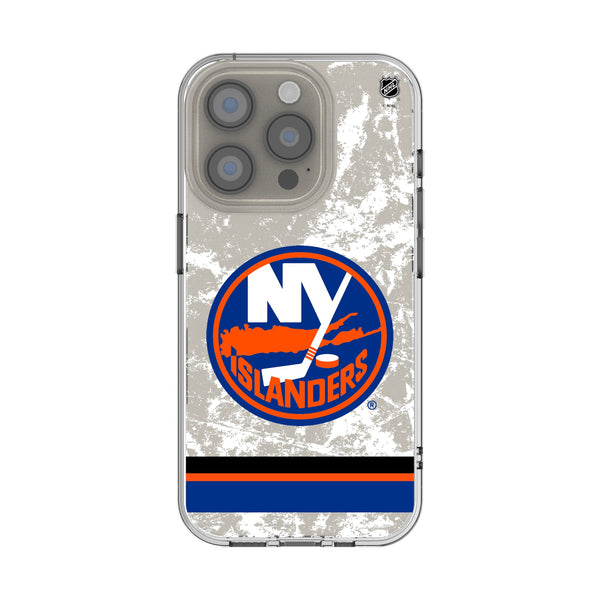 New York Islanders Ice Stripe iPhone Clear Phone Case for Apple iPhone