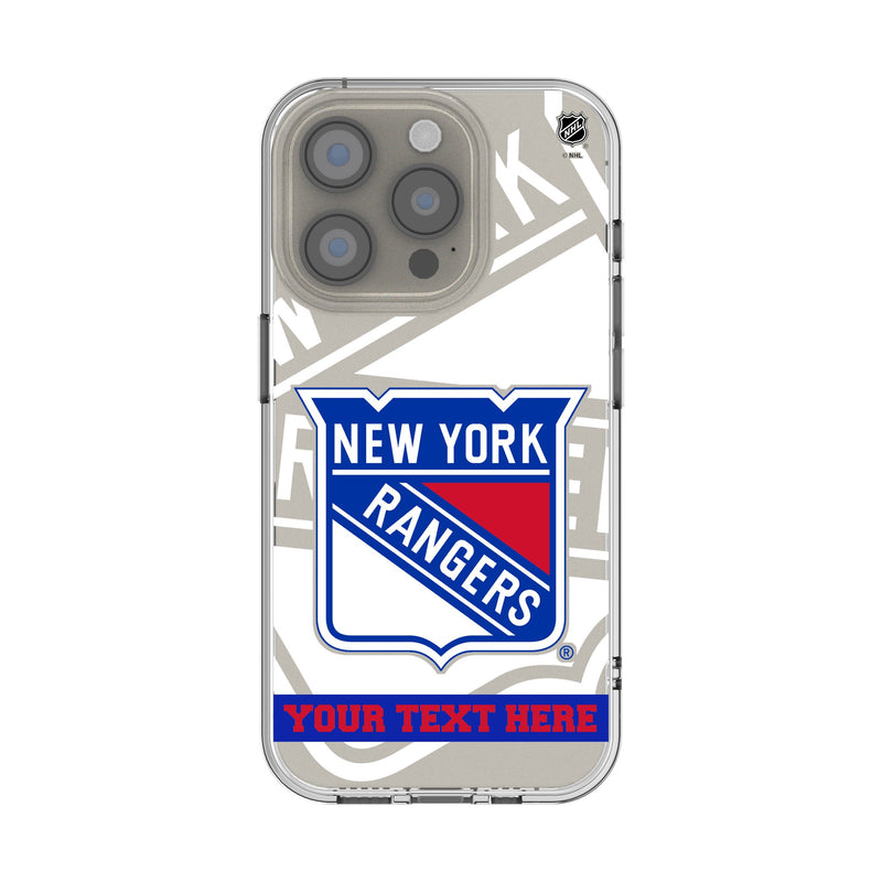New York Rangers Personalized Tilt iPhone Clear Phone Case for Apple iPhone