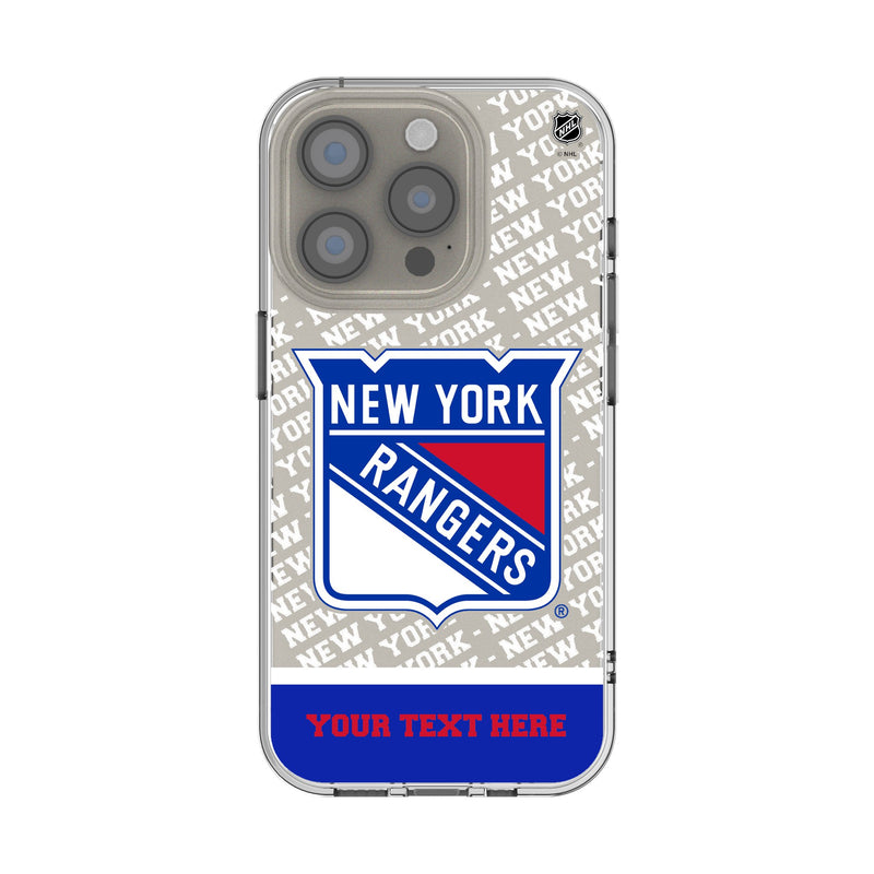 New York Rangers Personalized EndZone Plus iPhone Clear Phone Case for Apple iPhone