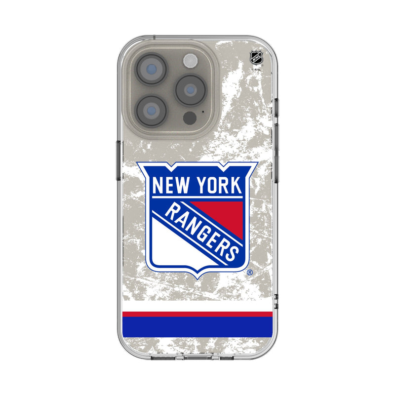 New York Rangers Ice Stripe iPhone Clear Phone Case for Apple iPhone