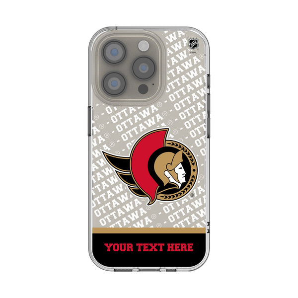 Ottawa Senators Personalized EndZone Plus iPhone Clear Phone Case for Apple iPhone