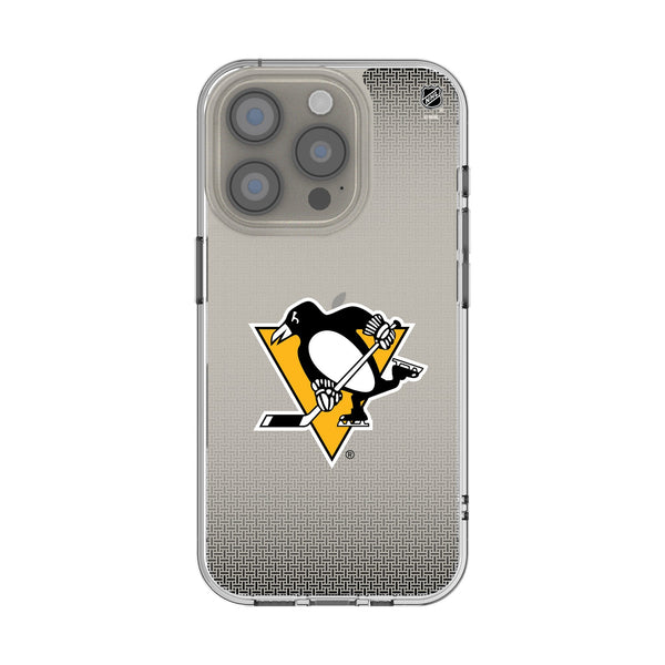Pittsburgh Penguins Linen iPhone Clear Phone Case for Apple iPhone