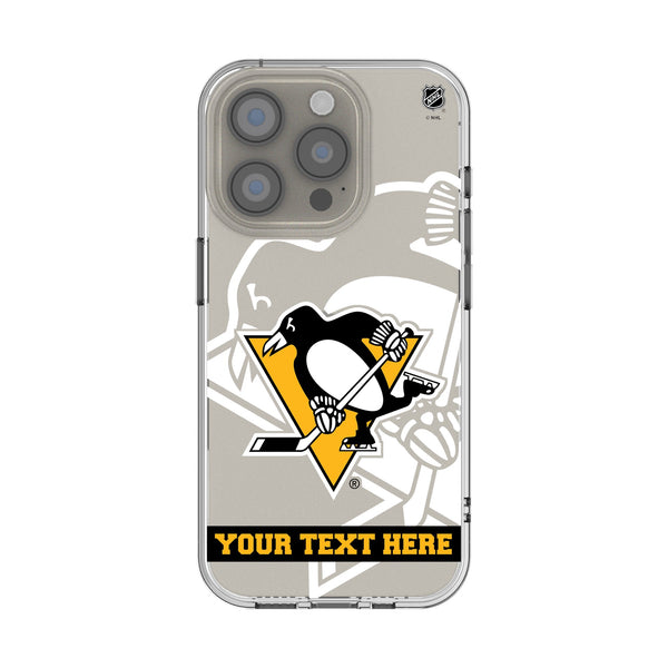 Pittsburgh Penguins Personalized Tilt iPhone Clear Phone Case for Apple iPhone