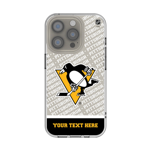Pittsburgh Penguins Personalized EndZone Plus iPhone Clear Phone Case for Apple iPhone
