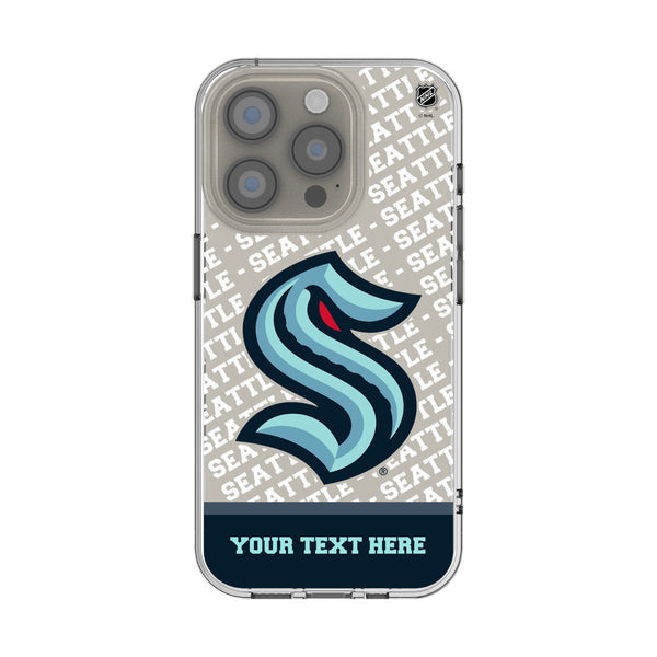 Seattle Kraken Personalized EndZone Plus iPhone Clear Phone Case for Apple iPhone
