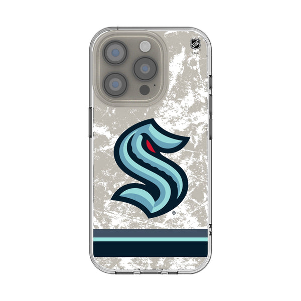 Seattle Kraken Ice Stripe iPhone Clear Phone Case for Apple iPhone