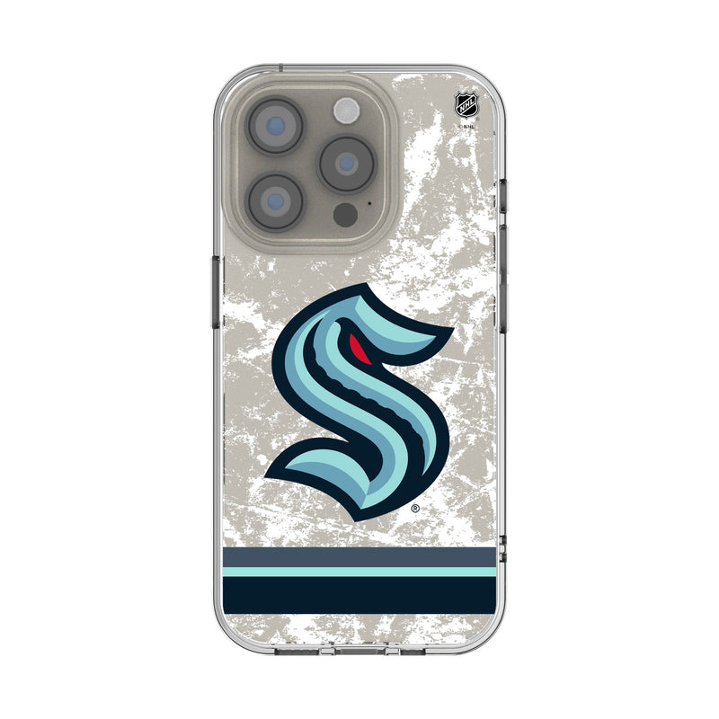 Seattle Kraken Ice Stripe iPhone Clear Phone Case for Apple iPhone