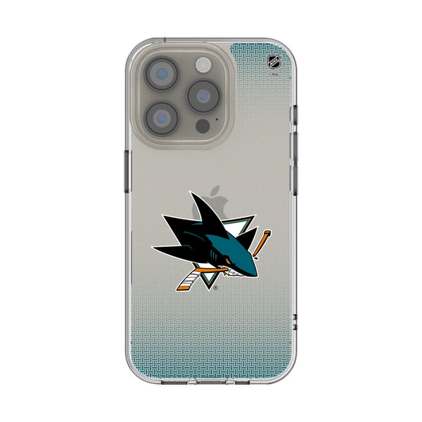 San Jose Sharks Linen iPhone Clear Phone Case for Apple iPhone