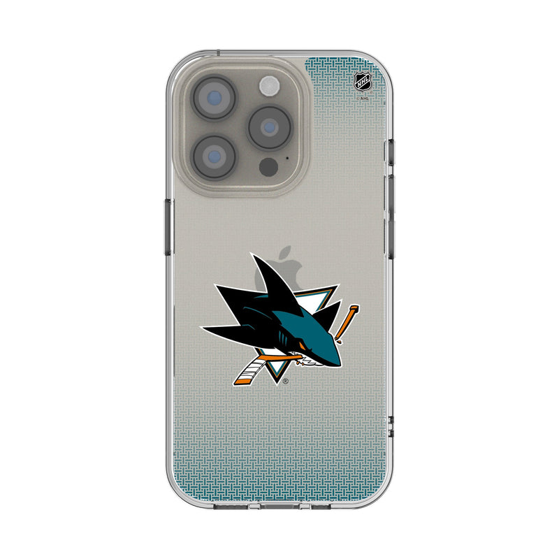 San Jose Sharks Linen iPhone Clear Phone Case for Apple iPhone