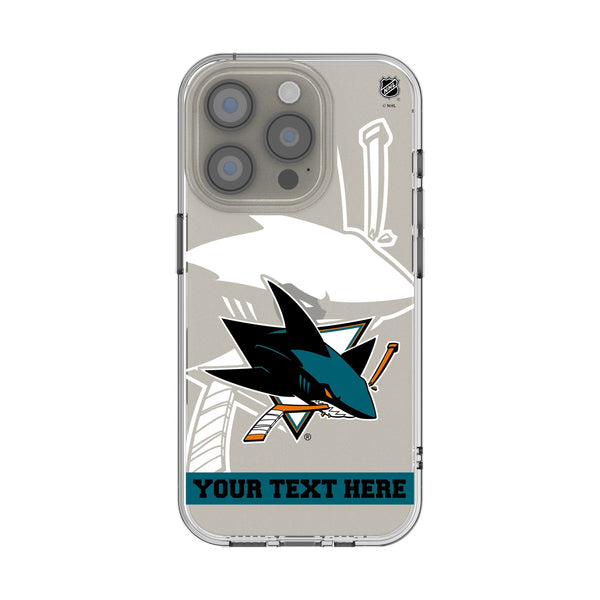 San Jose Sharks Personalized Tilt iPhone Clear Phone Case for Apple iPhone
