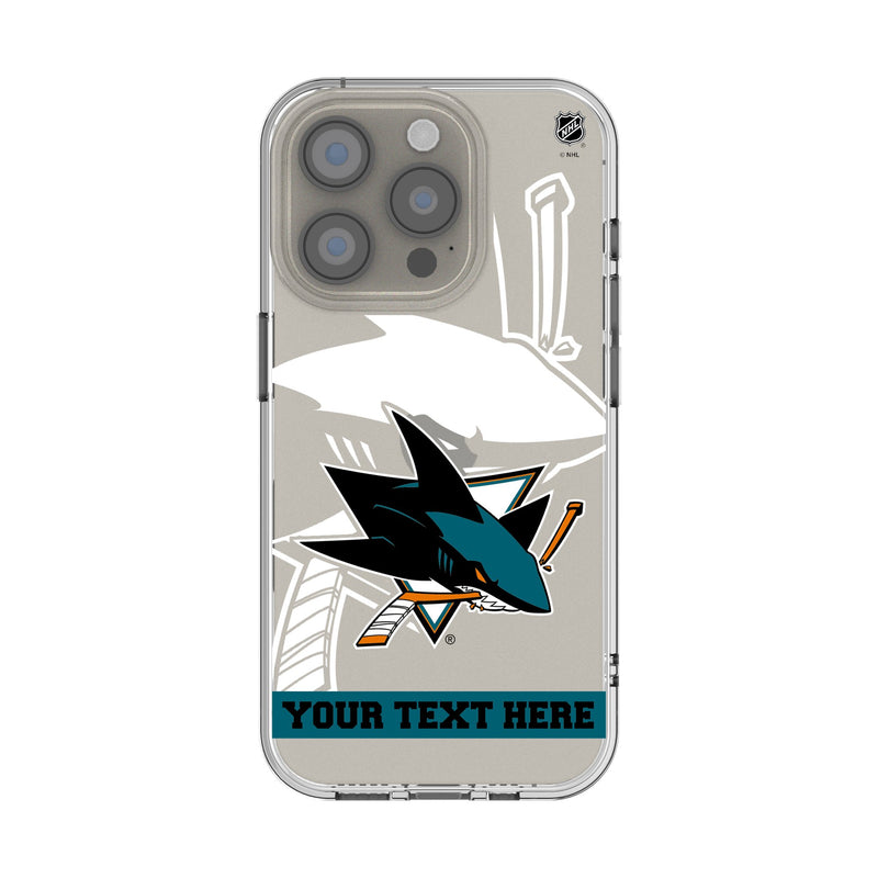 San Jose Sharks Personalized Tilt iPhone Clear Phone Case for Apple iPhone