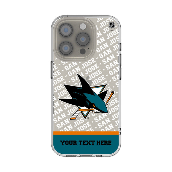 San Jose Sharks Personalized EndZone Plus iPhone Clear Phone Case for Apple iPhone
