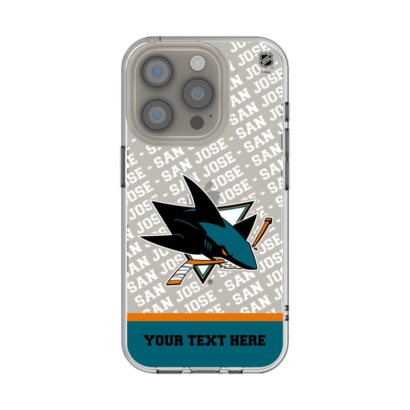San Jose Sharks Personalized EndZone Plus iPhone Clear Phone Case for Apple iPhone