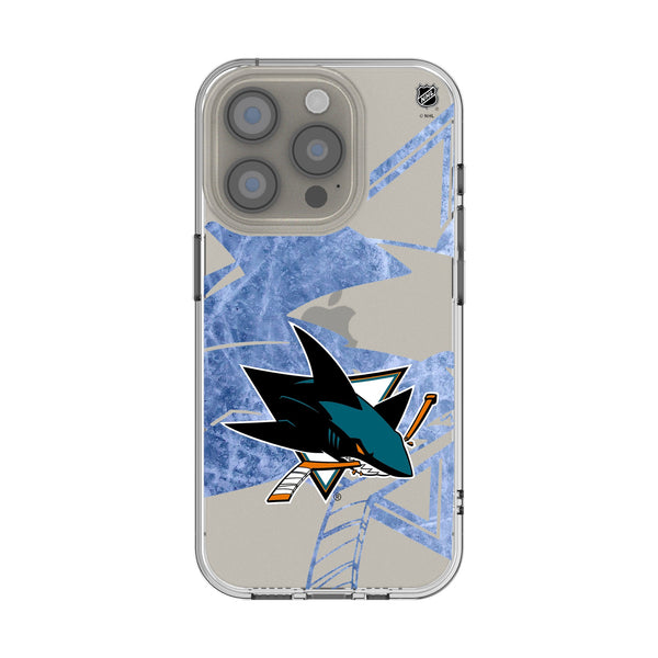 San Jose Sharks Ice Tilt iPhone Clear Phone Case for Apple iPhone